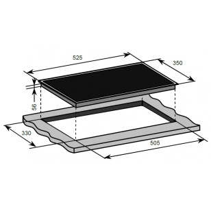 Baumatic BHI525 52厘米 嵌入式雙頭電磁爐