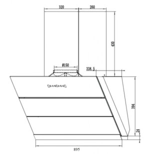 Baumatic BESC930BGL 90厘米 1400m3/hr 自動清潔 傾斜煙囪式抽油煙機 (黑色玻璃)