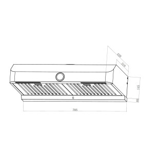 Baumatic BE712X 70厘米 1300m³/h 不銹鋼電熱除油 超強力 易拆式抽油煙機