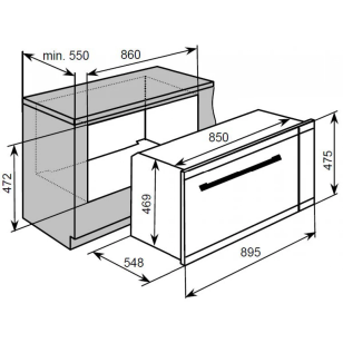 Baumatic BO906X 100公升 90厘米 嵌入式電焗爐