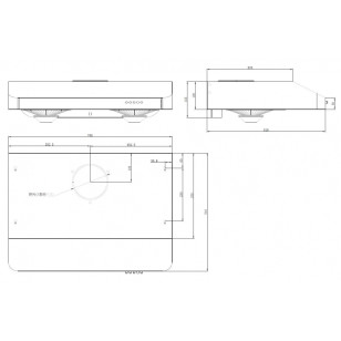 Baumatic BE709X 70厘米 1000m³/h 電熱除油自動清潔 易拆式抽油煙機