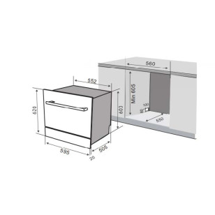 Baumatic BDWI662BL 60厘米 8套標準餐具 黑魂系列 嵌入式洗碗碟機