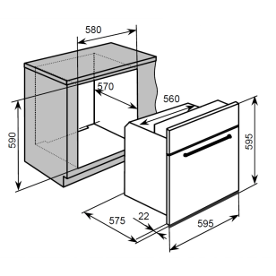 Baumatic BMO620BL 70公升 黑魂系列 嵌入式電焗爐