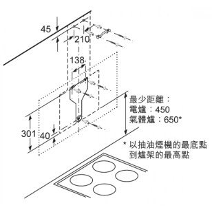 Bosch DWK98JQ66 90厘米 836m³/h 傾斜煙囪式抽油煙機