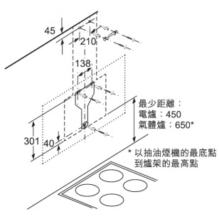 Bosch DWK97JM20 90厘米 722m³/h 傾斜煙囪式抽油煙機