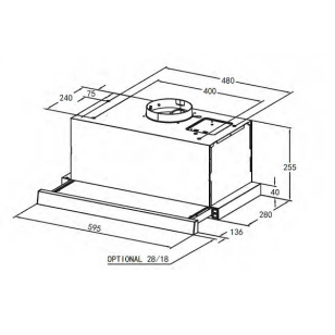 Baumatic TEL610X 60厘米 1000m³/h 拉趟式抽油煙機