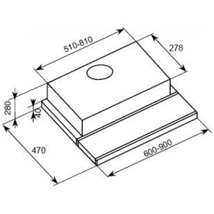 Baumatic TEL99X 90厘米 1100m³/h 拉趟式抽油煙機