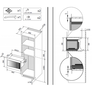 Brandt 白朗 BMS7120X 60厘米 26公升 嵌入式微波爐