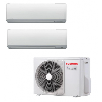 Toshiba 東芝 RAS-2M18S3AVE+RAS-M10N4KV+RAS-M13N4KV 一拖二變頻冷暖分體式冷氣機 1匹+1.5匹