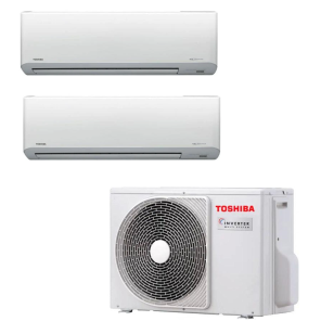 TOSHIBA 東芝 1匹+1匹 一拖二變頻淨冷分體式冷氣機 RAS-2M18J2ACV-HK+RAS-M10N4KCV